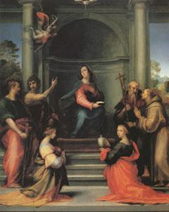 Fra Bartolommeo The Annunciation with Saints Margaret Mary Magdalen Paul John the Baptist Jerome and Francis (mk05)